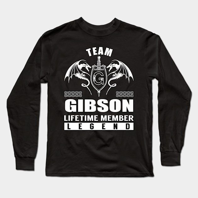 Team GIBSON Lifetime Member Legend Long Sleeve T-Shirt by Lizeth